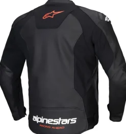 Alpinestars Faster V3 Leather Motorjas Black/Red Fluo 1030> Motorjassen