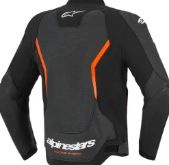 Alpinestars Gp Force V2 Leather Airflow Motorjas Black Red Fluo 1030> Motorjassen