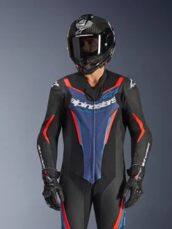 Alpinestars Gp Force V2 Leather Suit 1 Pc Black/Blue/Red Fluo> Motorpakken