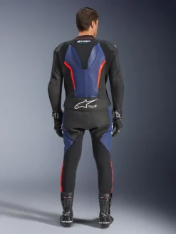 Alpinestars Gp Force V2 Leather Suit 2 Pc Racepak Black/Blue/Red Fluo><noscript><img width=