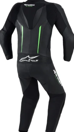 Alpinestars Gp Force V2 Leather Suit 1 Pc Black/Green> Motorpakken