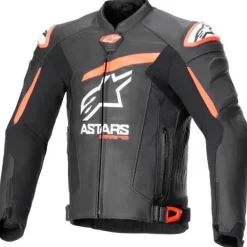Alpinestars Gp Plus R V4 Airflow Leather Motorjas Black Red Fluo White 1321> Motorjassen