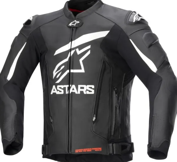 Alpinestars Gp Plus V4 Leather Jacket Black White 12> Motorpakken