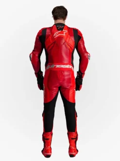Alpinestars GP Plus V4 Sprint 1Pc Leather Suit Red Fluo Mid Red White 3087> Motorpakken