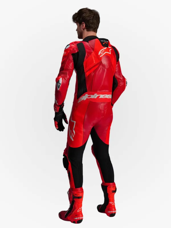 Alpinestars GP Plus V4 Sprint 1Pc Leather Suit Red Fluo Mid Red White 3087> Motorpakken