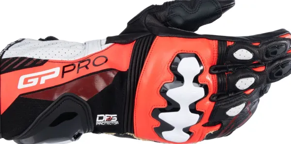 Alpinestars GP Pro R4 Gloves Black Red Fluo White 1321> Motorhandschoenen