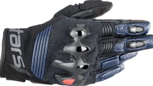 Alpinestars Halo Leather Gloves Dark Blue Black 7109> Motorhandschoenen