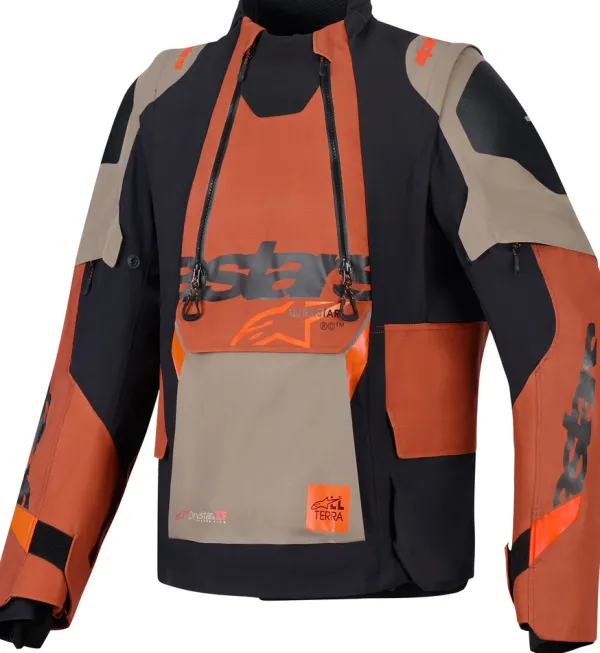 Alpinestars Halo Pro Ds Xf Laminated Motorjas Walnut Rust Black 9279> Motorjassen