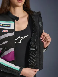 Alpinestars Idles Motorjas Black Off White Purple 1612><noscript><img width=