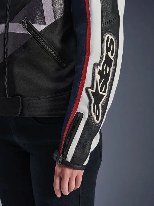 Alpinestars Idles Motorjas Off White Flame Red Black 2053> Motorjassen