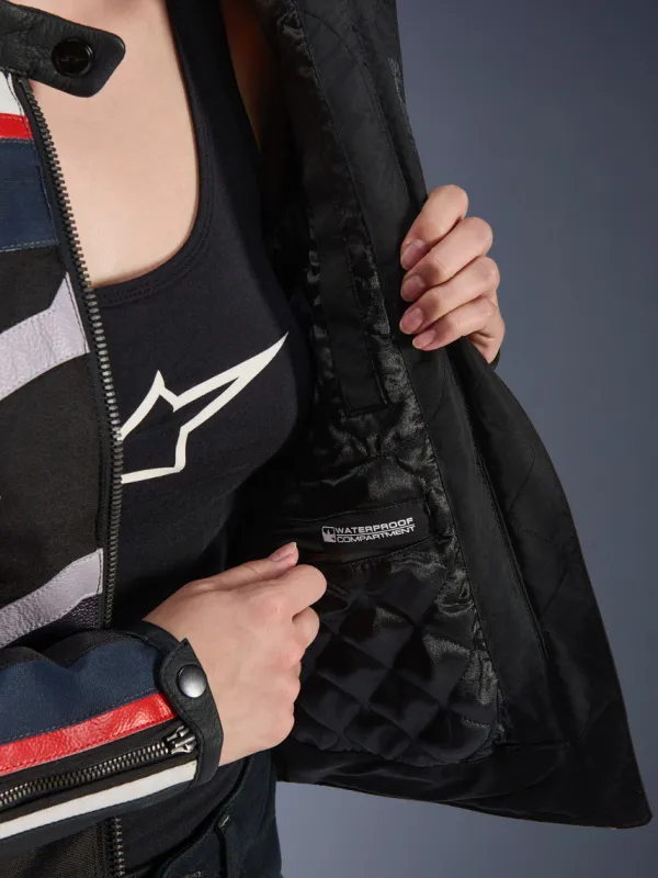 Alpinestars Idles Motorjas Off White Flame Red Black 2053> Motorjassen