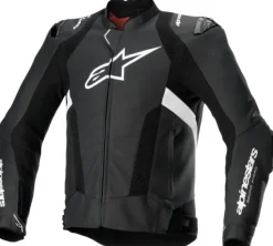 Alpinestars Missile V3 Airflow Leather Motorjas Black White 12> Motorjassen