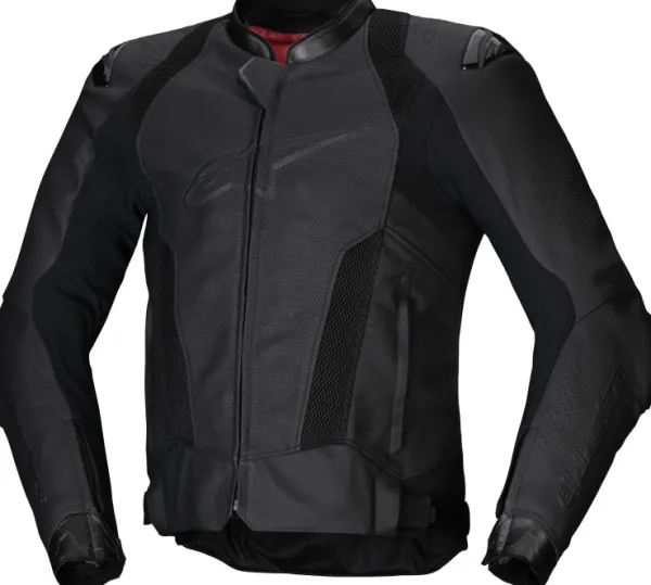 Alpinestars Missile V3 Airflow Leather Motorjas Black Black 1100> Motorjassen