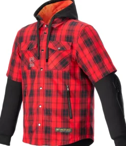 Alpinestars Mo.St.Eq Tartan Motorhoodie Flame Red/Black> Motorhoodies|Motorjassen