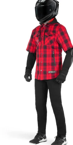 Alpinestars Mo.St.Eq Tartan Motorhoodie Flame Red/Black><noscript><img width=