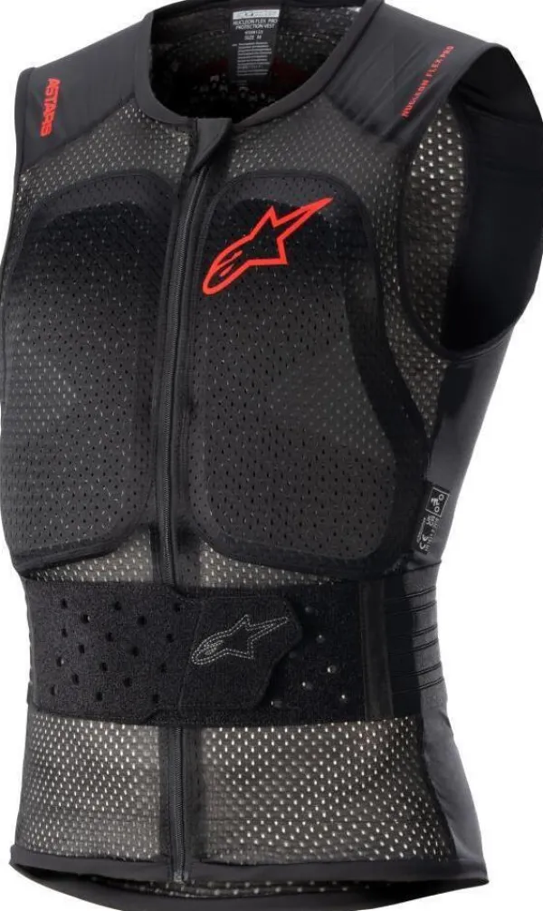 Alpinestars Nucleon Flex Pro Protection Vest Transparent Smoke Red Black 009> Protectievesten En Onderkleding
