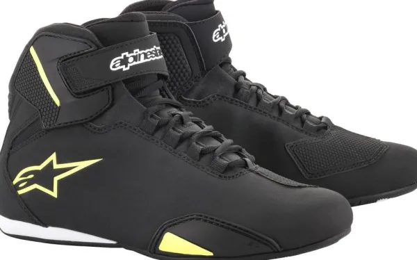 Alpinestars Sektor Shoe Shoes Black/Yellow Fluo 155>Heren Heren Motorschoenen