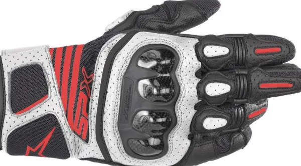 Alpinestars Sp X Air Carbon V2 Gloves Black White Red Fluo 1231> Motorhandschoenen