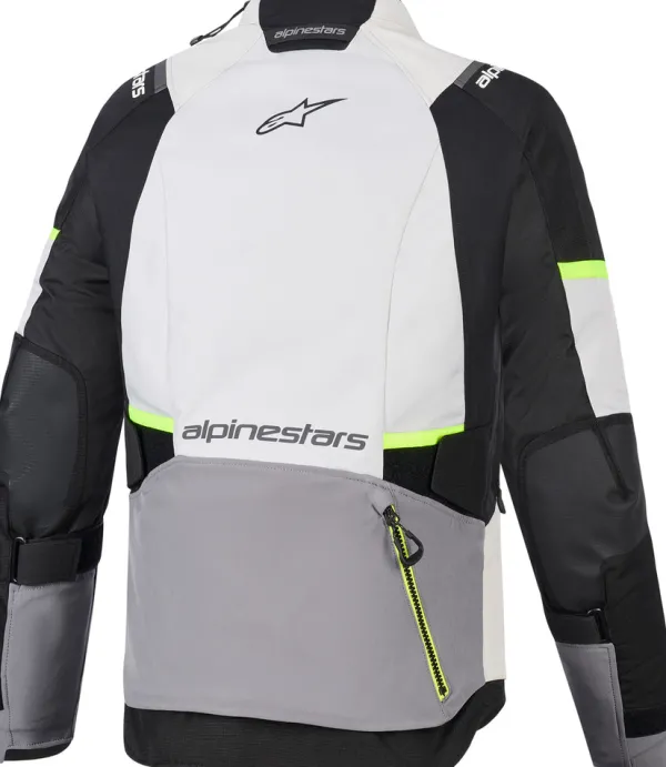 Alpinestars Stella Andes V4 Drystar Motorjas Ice Gray Dark Gray Bk Yllw Fl 9282> Motorjassen