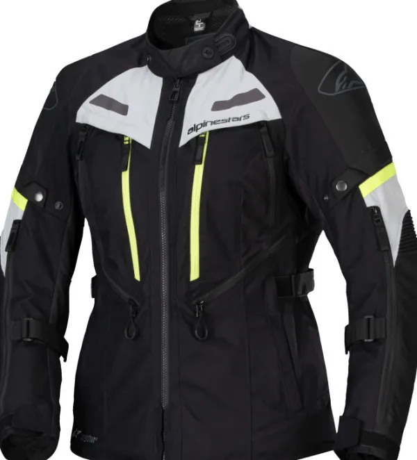 Alpinestars Stella Bogota' Pro Drystar Motorjas Black Ice Gray Yellow Fluo 1381> Motorjassen