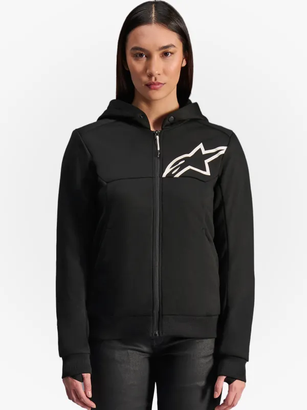 Alpinestars Stella Chrome V2 Motorhoodie Black/White 12> Motorhoodies|Motorjassen