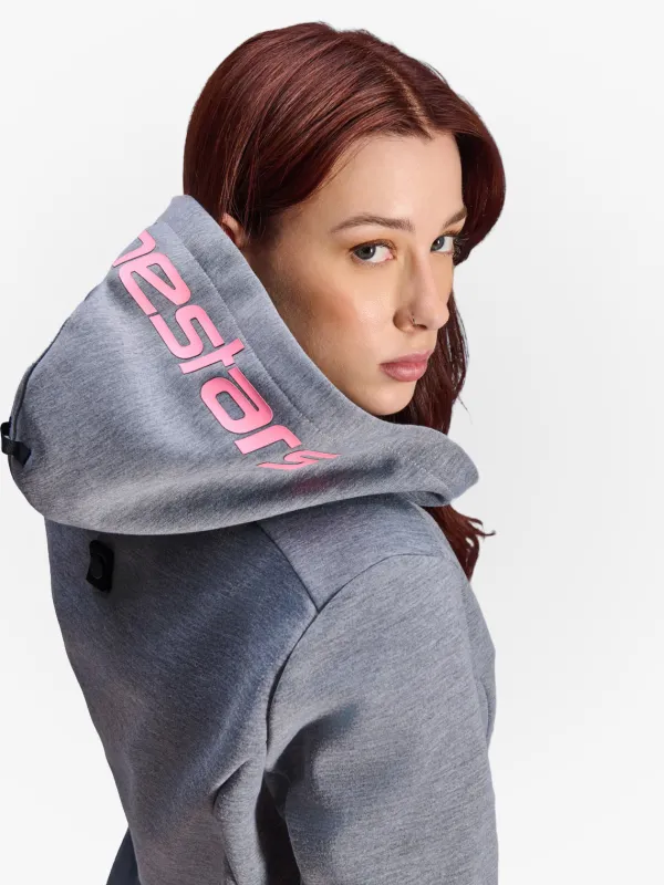 Alpinestars Stella Chrome V2 Motorhoodie Gray Heather/Pink Fluo 9197> Motorhoodies|Motorjassen