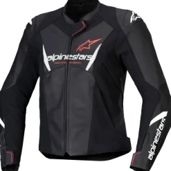 Alpinestars Stella Faster V3 Leather Motorjas Black White Fluo Coral 1781> Motorjassen