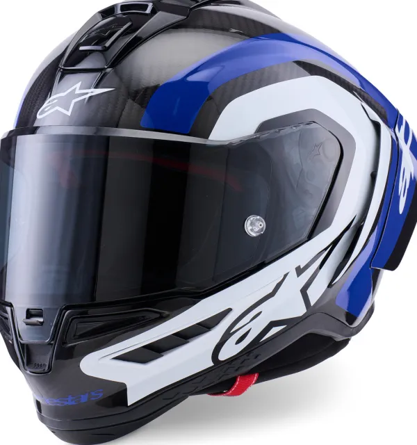 Alpinestars Supertech R10 Arius Black White Blue Glossy> Integraalhelmen