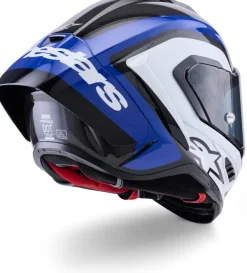 Alpinestars Supertech R10 Arius Black White Blue Glossy> Integraalhelmen