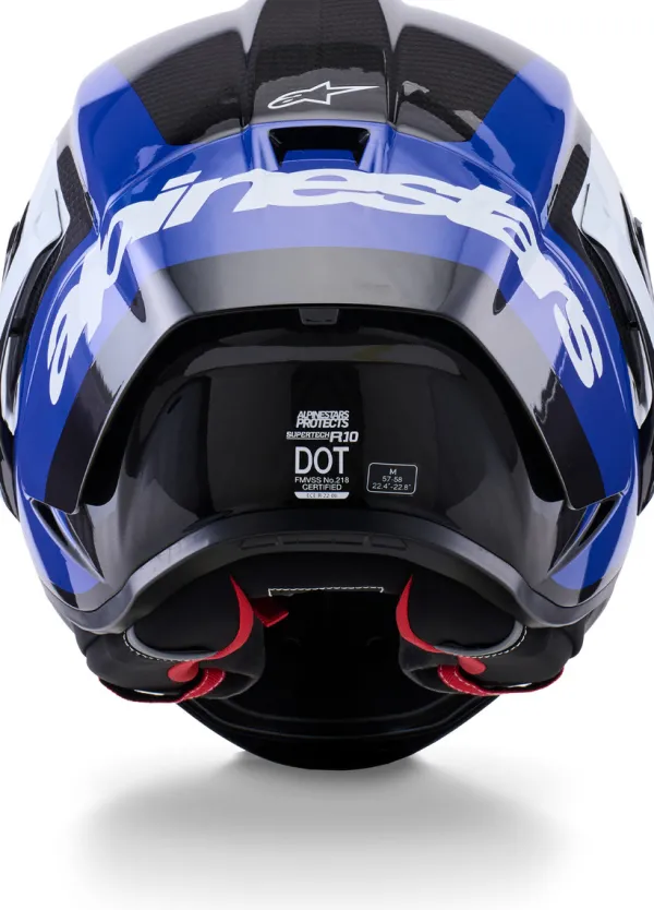 Alpinestars Supertech R10 Arius Black White Blue Glossy> Integraalhelmen