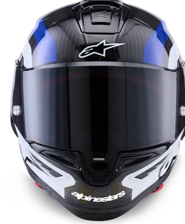 Alpinestars Supertech R10 Arius Black White Blue Glossy> Integraalhelmen