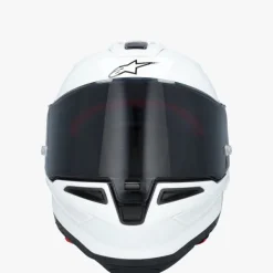 Alpinestars Supertech R10 Solid White Glossy Black Matt> Integraalhelmen