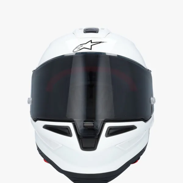 Alpinestars Supertech R10 Solid White Glossy Black Matt> Integraalhelmen