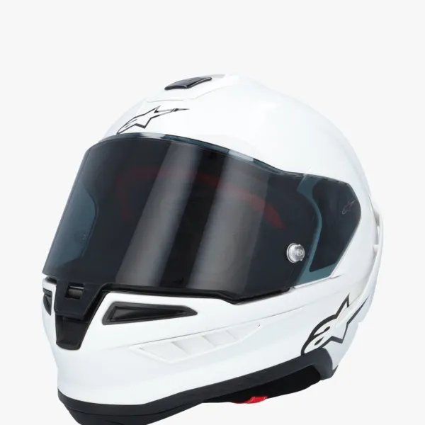 Alpinestars Supertech R10 Solid White Glossy Black Matt> Integraalhelmen