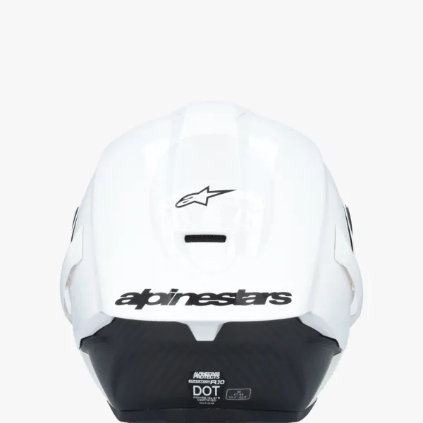 Alpinestars Supertech R10 Solid White Glossy Black Matt> Integraalhelmen