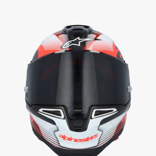 Alpinestars Supertech R10 Team Black Carbon Red White Glossy> Integraalhelmen|Carbon Helmen