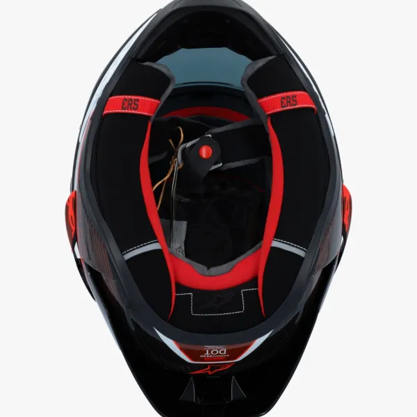 Alpinestars Supertech R10 Team Black Carbon Red White Glossy> Integraalhelmen|Carbon Helmen