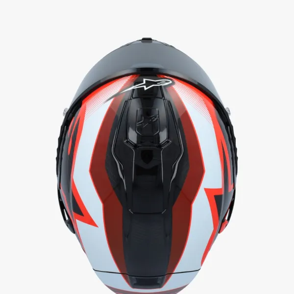 Alpinestars Supertech R10 Team Black Carbon Red White Glossy> Integraalhelmen|Carbon Helmen