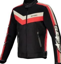 Alpinestars T-Dyno Air Motorjas Black Bright Red Ecru 1486> Motorjassen