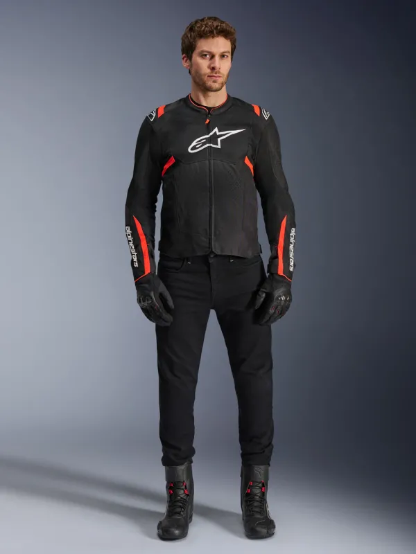 Alpinestars T-Sps Air V2 Motorjas Black Red Fluo 1030> Motorjassen