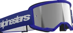 Alpinestars Vision 3 Wordmark Goggle Blue/Mirror Silver> Crossbrillen