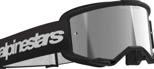 Alpinestars Vision 3 Wordmark Goggle Blue/Mirror Silver> Crossbrillen