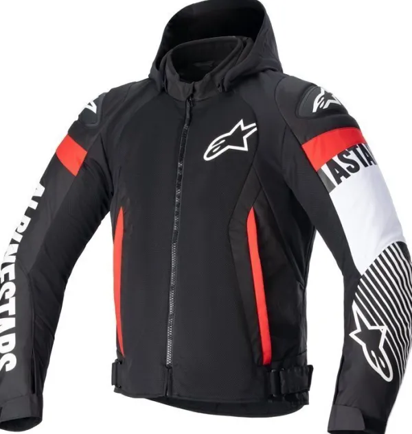 Alpinestars Zaca Air Motorjas Black White Red Fluo 1231> Motorjassen