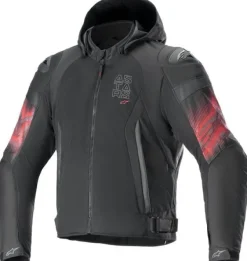 Alpinestars Zaca Air Venom Waterproof Motorjas Black Bright Red 1303> Motorjassen