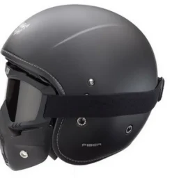 Barock Pilot matt black> Retro Helmen|Jethelmen