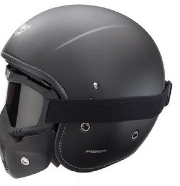 Barock Pilot matt black> Retro Helmen|Jethelmen