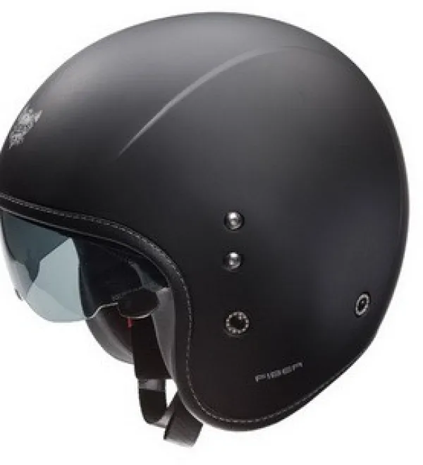 Barock Pilot matt black> Retro Helmen|Jethelmen