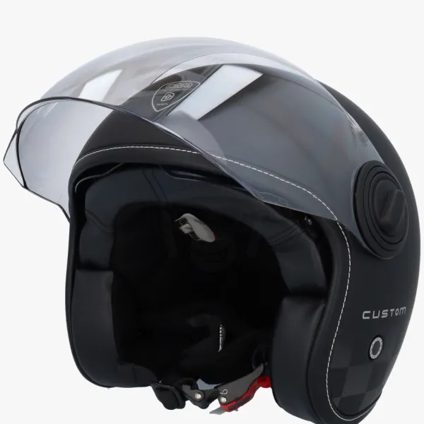Beon B108 Custom Matt Zwart>DAMES Jethelmen|Dames Scooterhelmen
