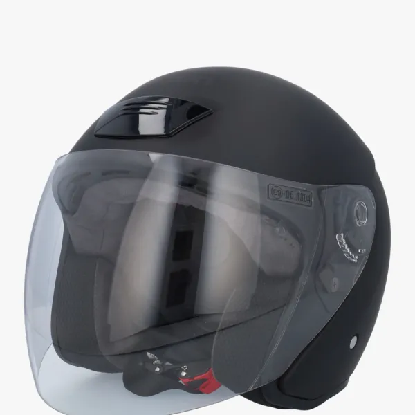 Beon B217 Matt Zwart>DAMES Jethelmen|Dames Scooterhelmen