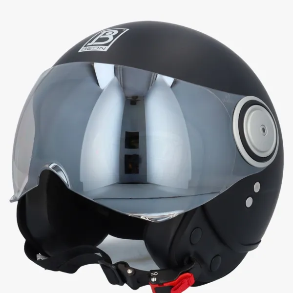 Beon B110 Mat Zwart>DAMES Jethelmen|Dames Scooterhelmen